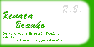 renata branko business card